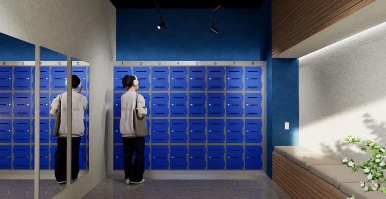 lockers azules